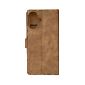 Rixus Bookcase For Apple iPhone 16 Light Brown