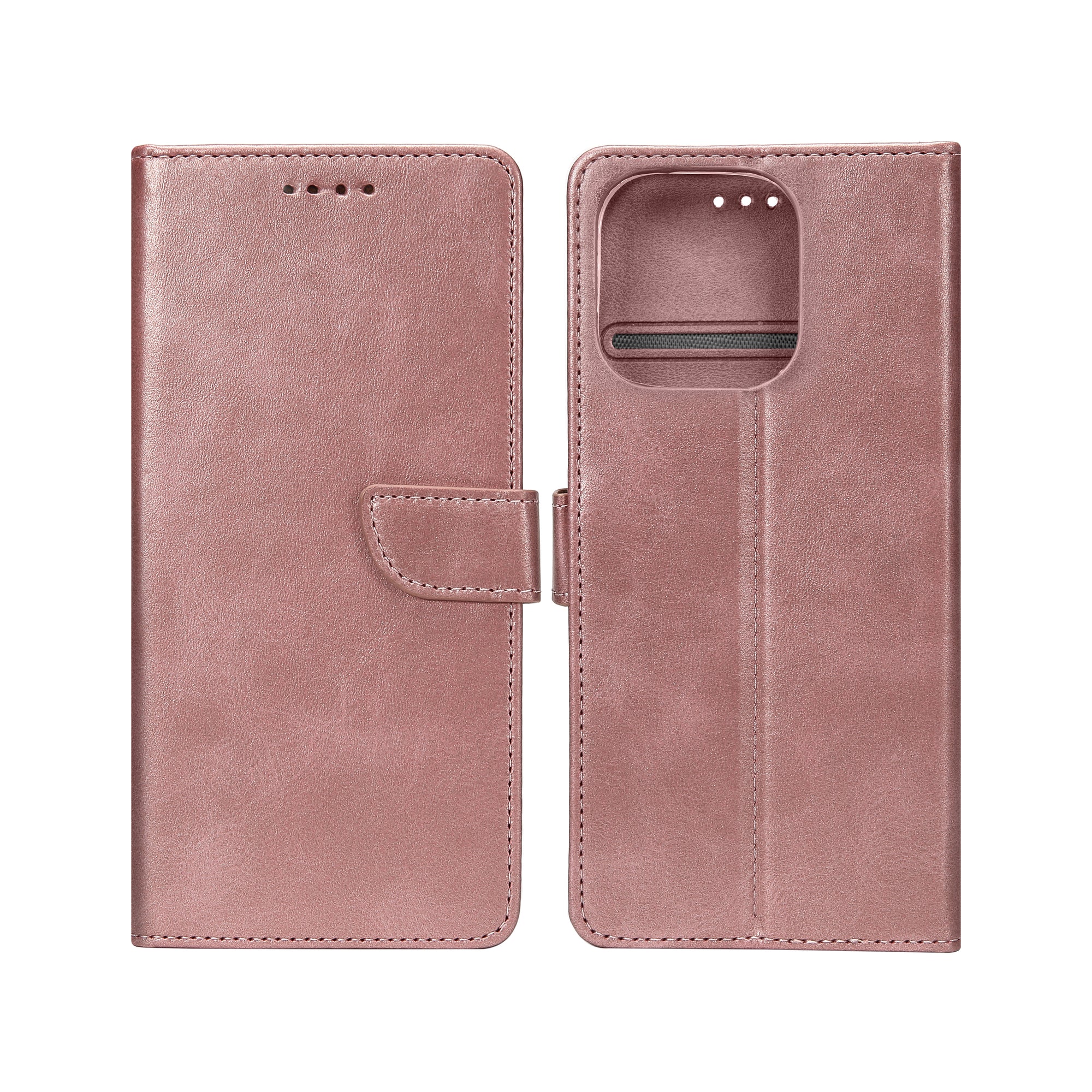 Rixus Bookcase For Apple iPhone 16 Pro Rose
