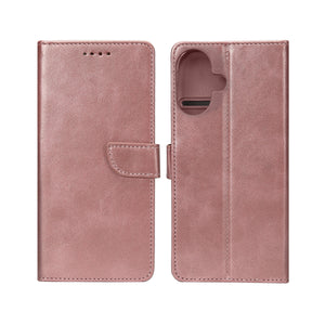 Rixus Bookcase For Apple iPhone 16 Plus Rose