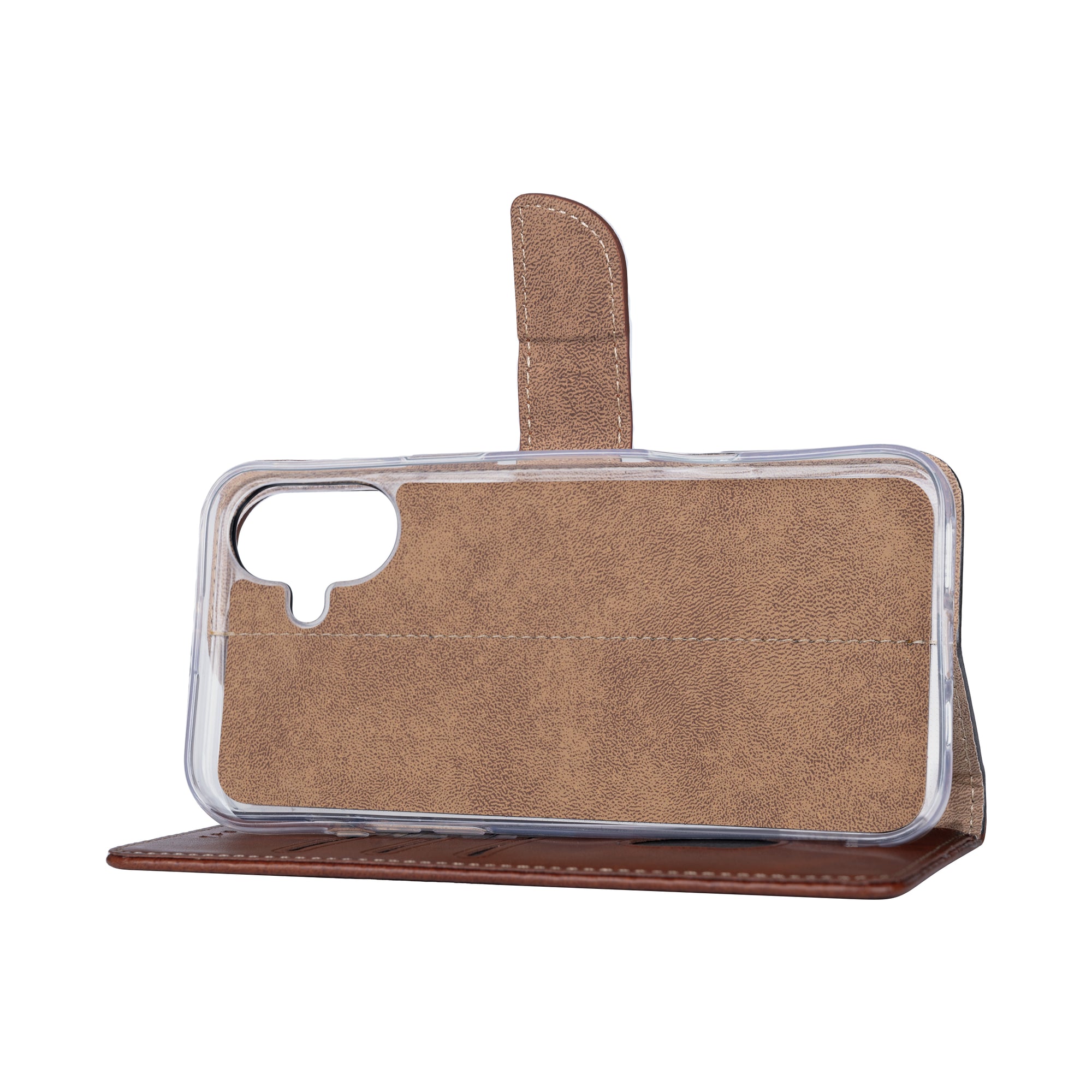 Rixus Bookcase For Apple iPhone 16 Plus Marron