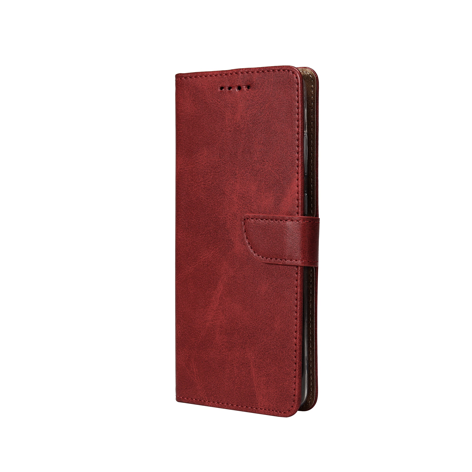 Rixus Bookcase For Apple iPhone 16 Plus Rouge foncé