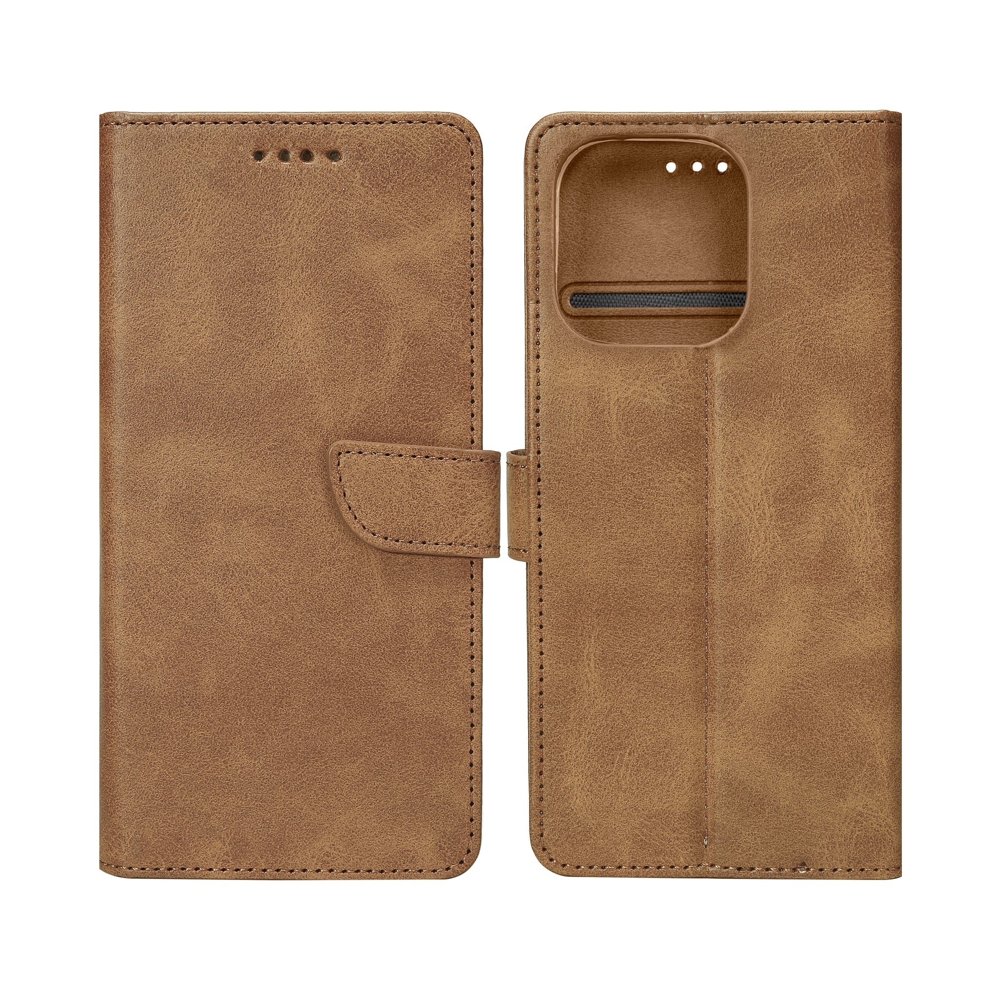 Rixus Bibliothèque For Apple iPhone 16 Pro Max Light Brown
