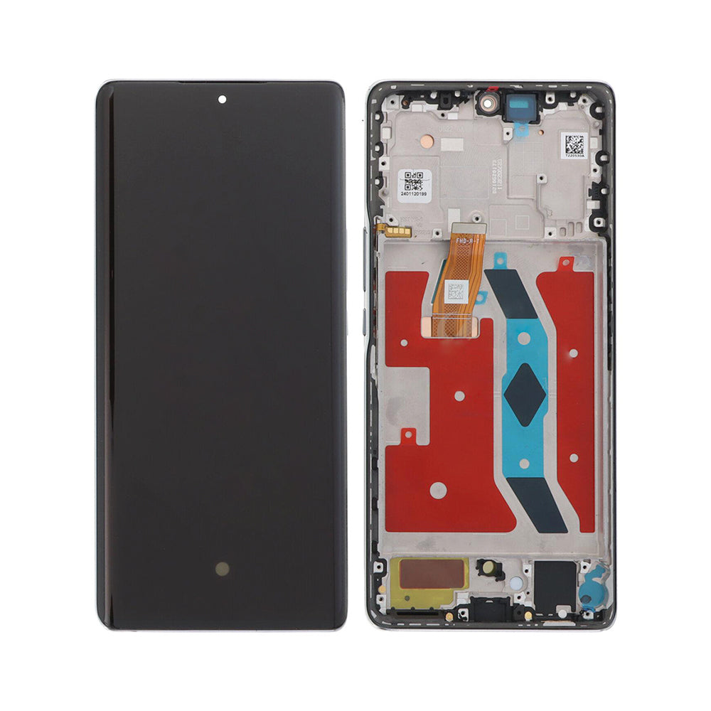 Huawei Honor Magic5 Lite, Honor X9a Écran et numériseur avec cadre titane argenté OEM