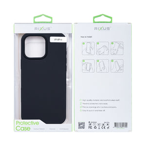 Rixus Soft TPU Phone Case For Apple iPhone 16 Pro Black