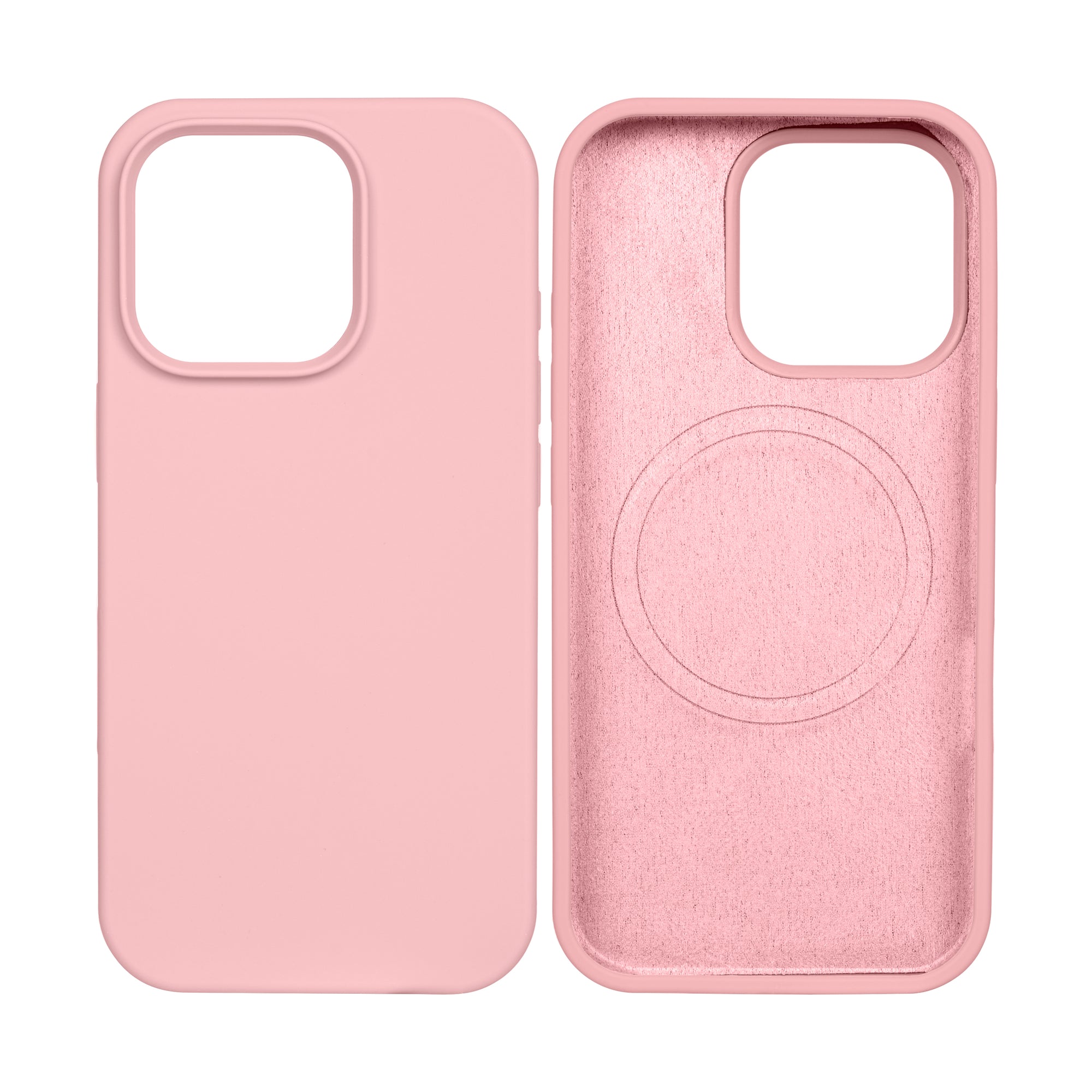 Rixus Soft TPU Phone Case With MagSafe Compatible For Apple iPhone 16 Pro Pink