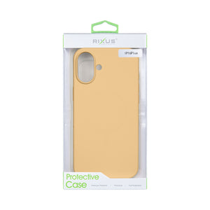 Rixus Soft TPU Phone Case With MagSafe Compatible For Apple iPhone 16 Plus Gold