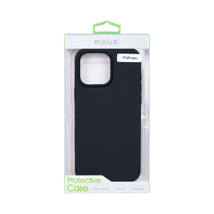 Rixus Soft TPU Phone Case With MagSafe Compatible For Apple iPhone 16 Pro Max Black
