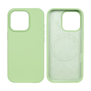 Rixus Soft TPU Phone Case With MagSafe Compatible For Apple iPhone 16 Pro Max Matcha