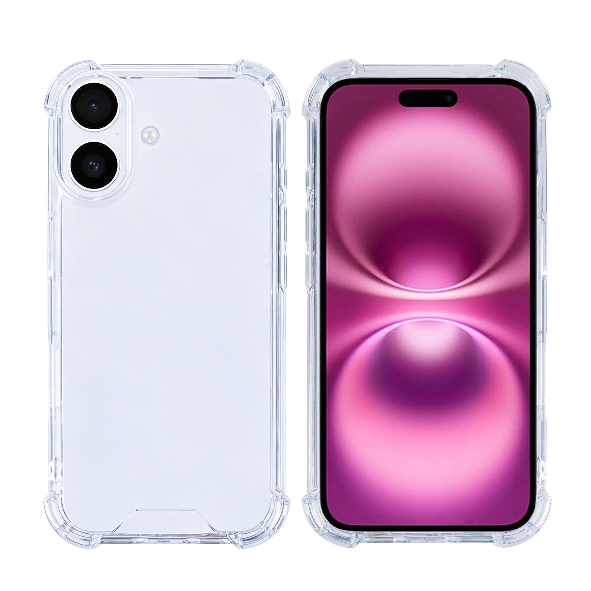 Étui anti-éclatement Rixus For Apple 16 Plus transparent