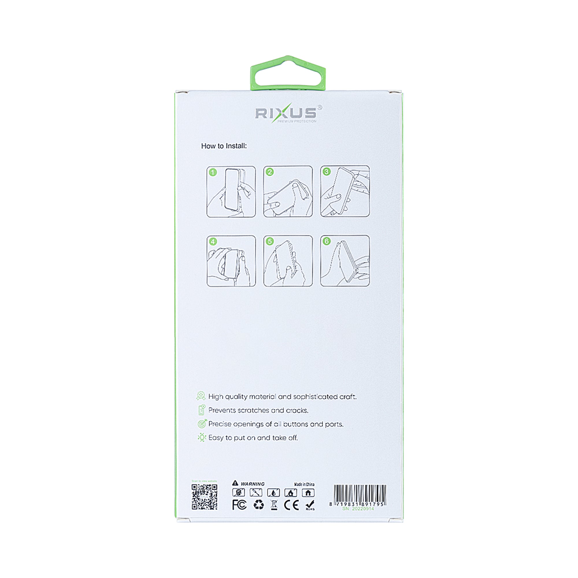 Rixus Anti-Burst Case With MagSafe Compatible For Apple iPhone 16 Transparent