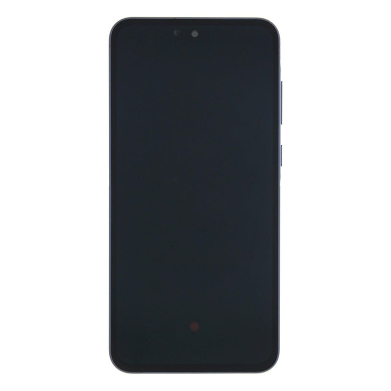 Écran et numériseur Samsung Galaxy A55 A556B avec cadre bleu marine pré-assemblé