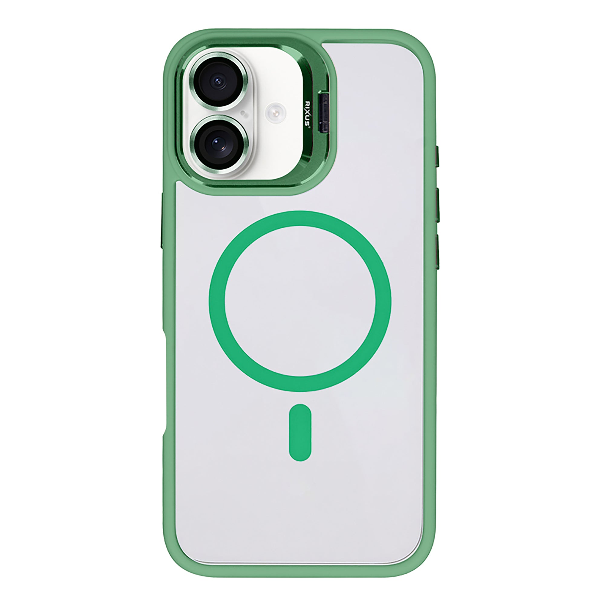 Rixus Classic 03 Case With MagSafe Compatible For Apple iPhone 16 Light Green