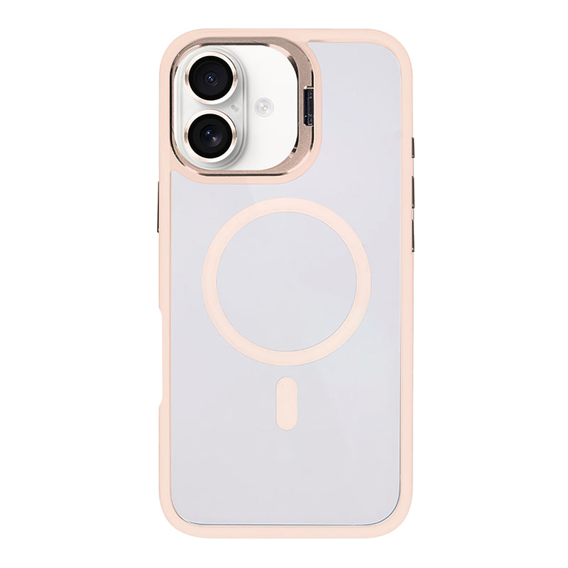 Rixus Classic 03 Case With MagSafe Compatible For Apple iPhone 16 Light Pink