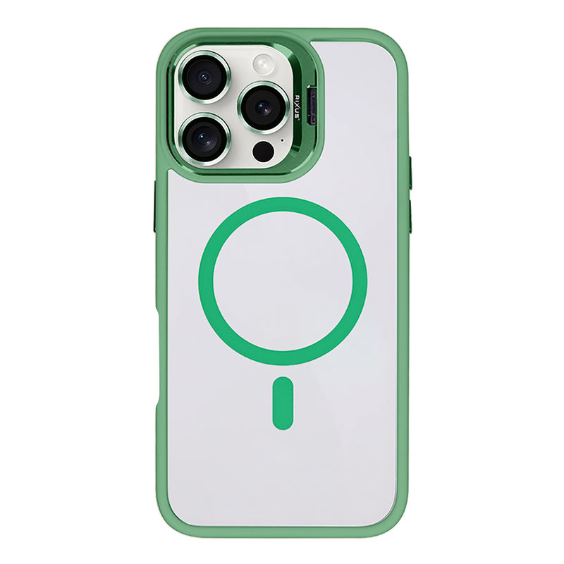 Rixus Classic 03 Case With MagSafe Compatible For Apple iPhone 16 Pro Max Light Green