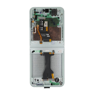 Écran principal et numériseur Samsung Galaxy Z Flip6 F741B avec cadre Mint Service Pack
