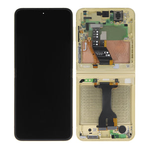 Samsung Galaxy Z Flip6 F741B Écran principal et numériseur avec cadre jaune Service Pack