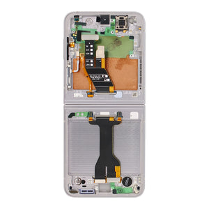 Samsung Galaxy Z Flip6 F741B Écran principal et numériseur avec cadre argenté Service Pack Shadow