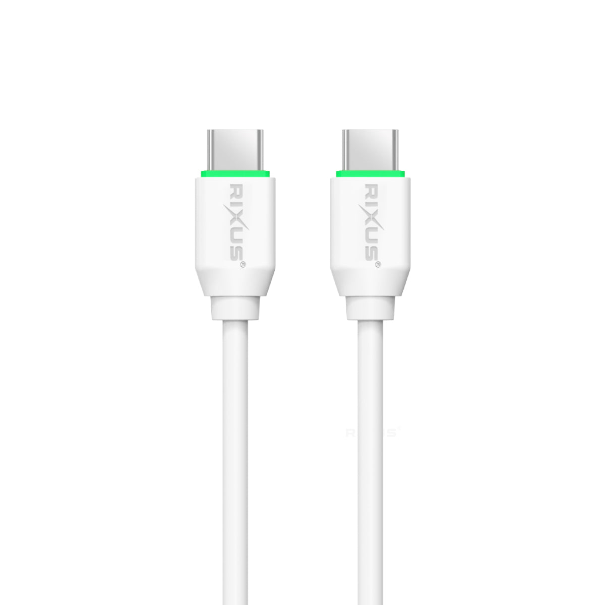 Rixus RX90CC Adaptateur avec câble USB-C vers USB-C 1m 20W Blanc