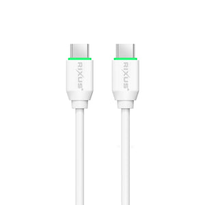Rixus RX90CC Adaptateur avec câble USB-C vers USB-C 1m 20W Blanc