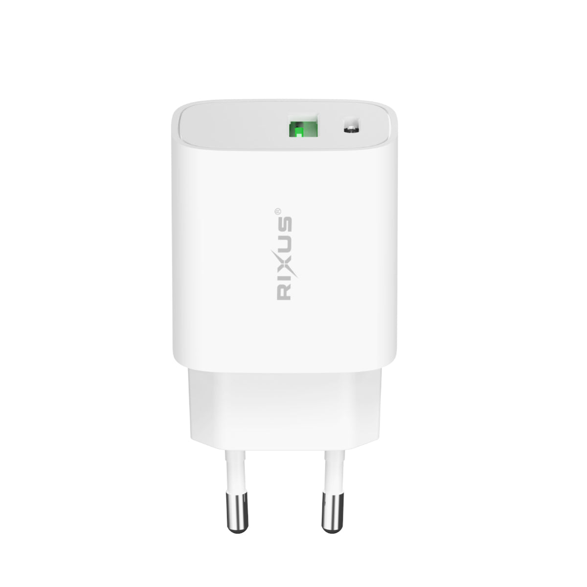 Rixus RX90CC Adaptateur avec câble USB-C vers USB-C 1m 20W Blanc