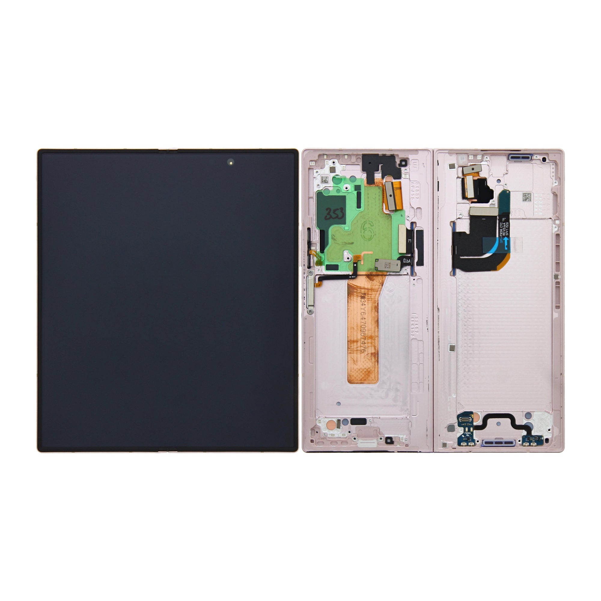 Samsung Galaxy Z Fold6 F956B Écran principal et numériseur avec cadre rose Service Pack