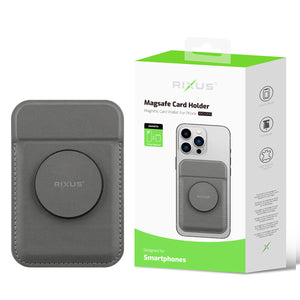 Rixus RXCH20G Card Holder With MagSafe Compatible Gray
