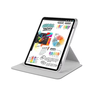 Étui de protection en cuir PU For Apple Pro 13 pouces (2024) Gris