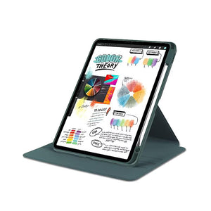 Étui de protection en cuir PU For Apple Pro 13 pouces (2024) vert nuit