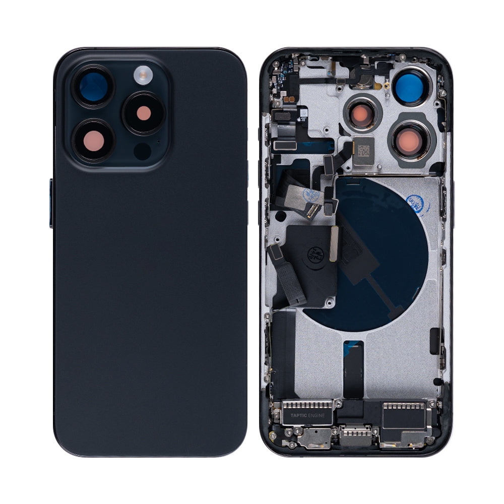 For Apple 15 Pro Boîtier avec petites pièces Titane noir OEM