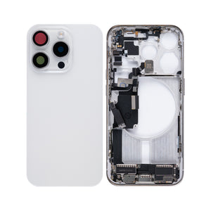 For Apple 15 Pro Boîtier avec petites pièces Titane blanc OEM