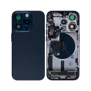 For Apple 15 Pro Boîtier avec petites pièces Titane bleu OEM