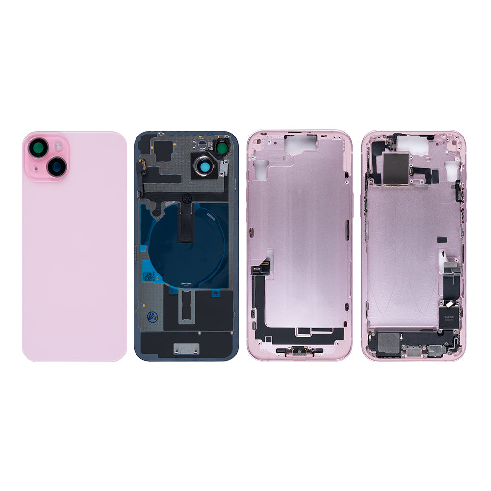 For Apple 15 Plus Boîtier avec petites pièces Rose OEM