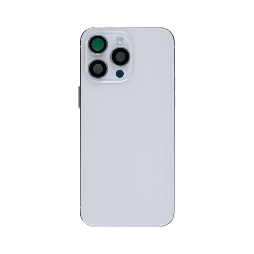 For Apple 15 Pro Max Boîtier avec petites pièces Titane blanc OEM