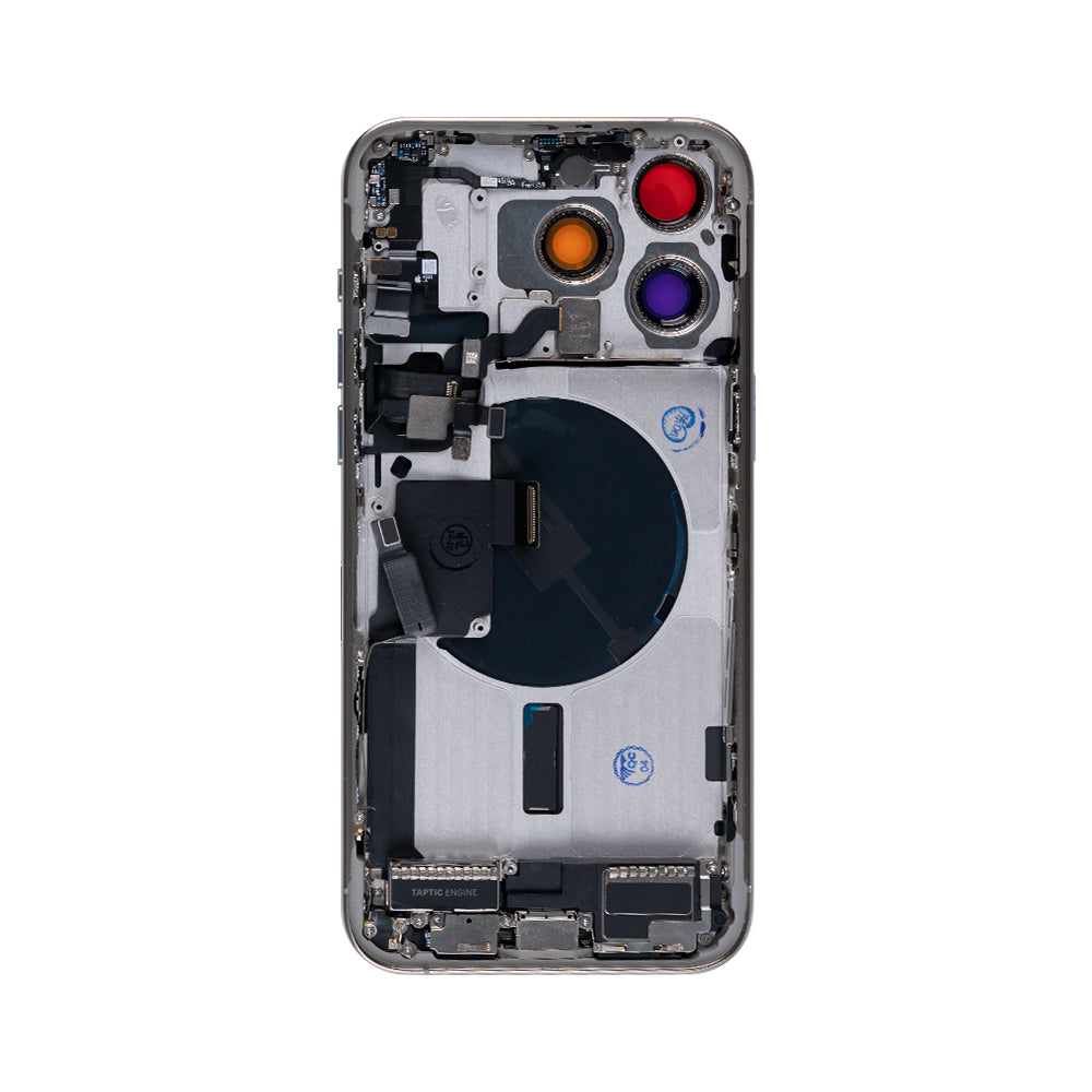For Apple 15 Pro Max Boîtier avec petites pièces Titane naturel OEM