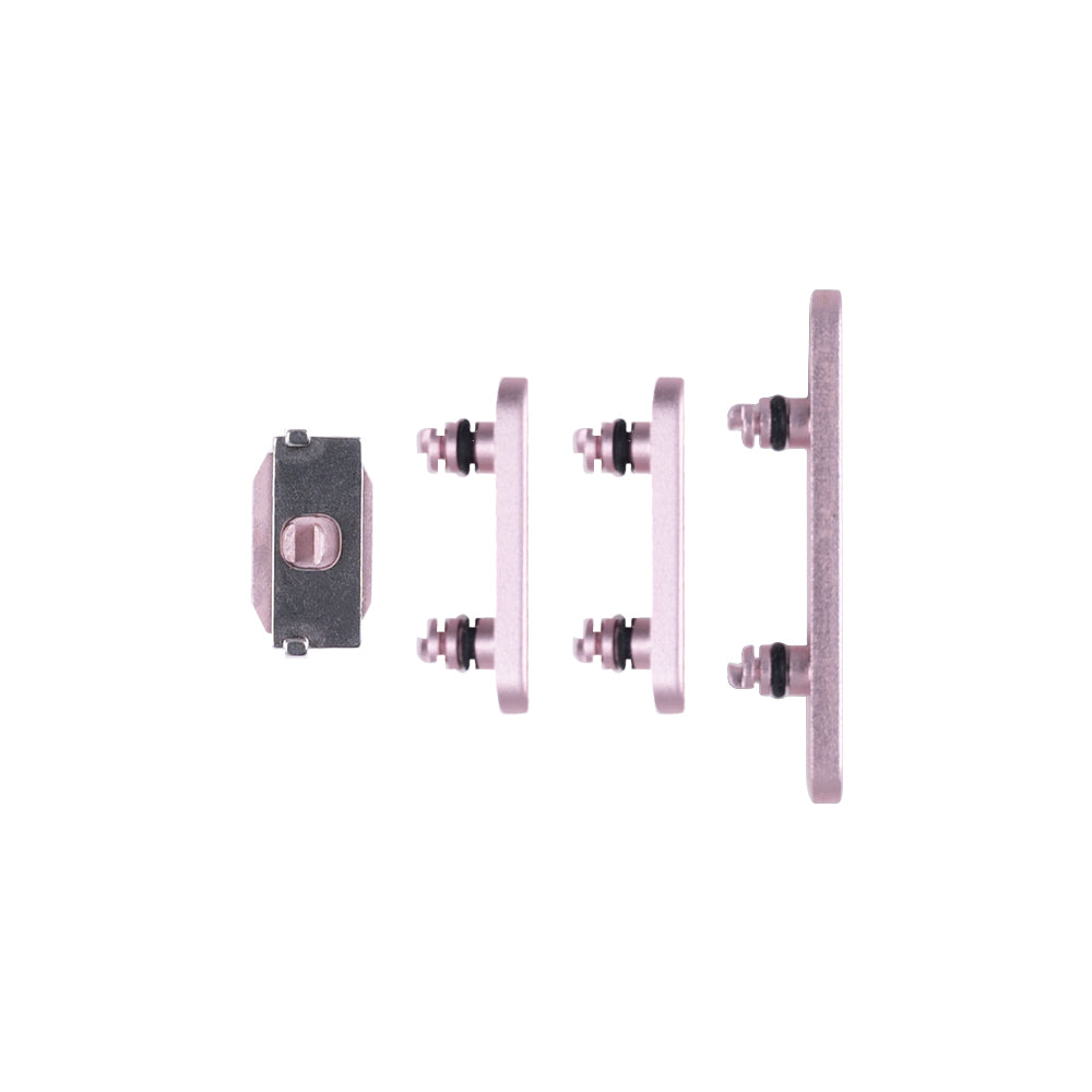 For Apple 15, 15 Plus Ensemble de boutons latéraux roses (4 pièces)
