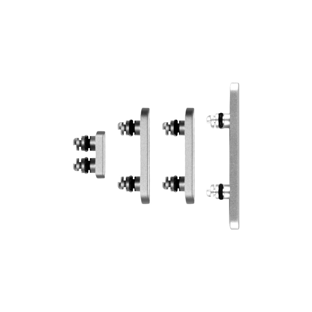 For Apple 15 Pro, 15 Pro Max Ensemble de boutons latéraux Titane blanc (4 pièces)