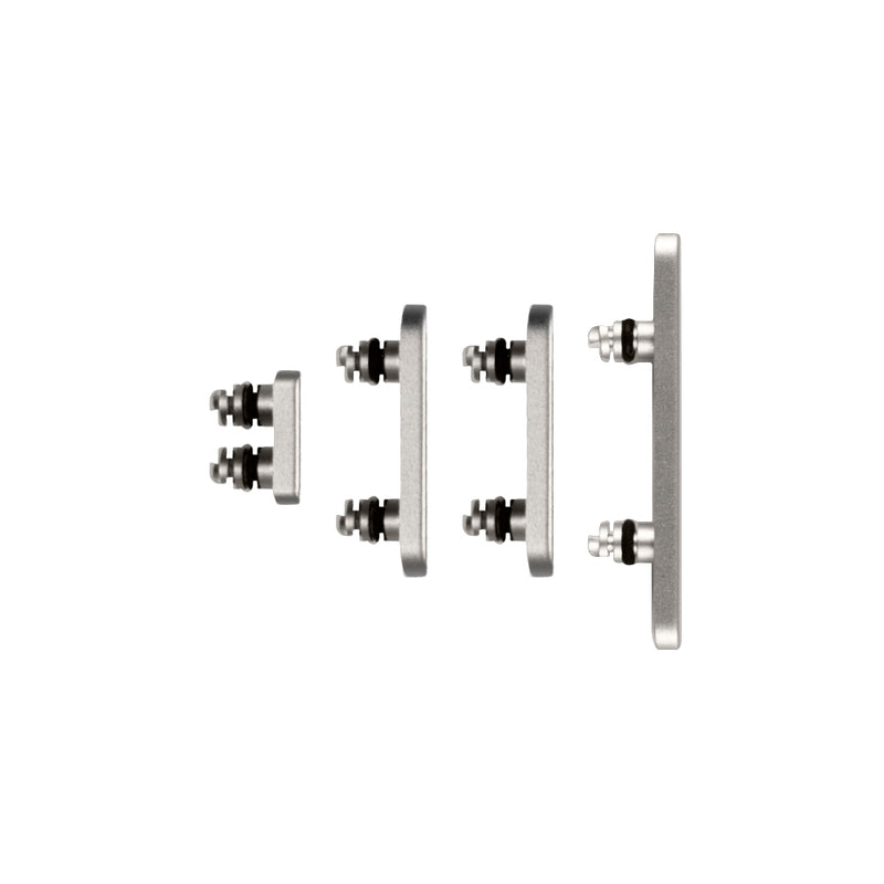For Apple 15 Pro, 15 Pro Max Ensemble de boutons latéraux en titane naturel (4 pièces)