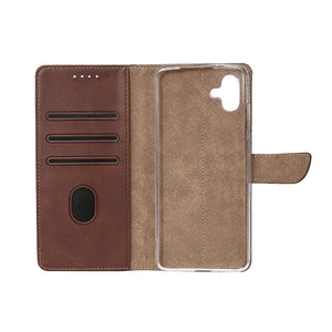 Bibliothèque Rixus pour Samsung Galaxy A06 Marron