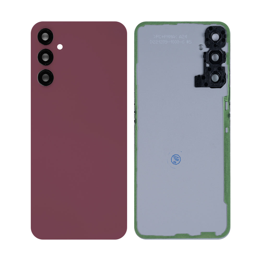 Coque arrière Samsung Galaxy A24 4G A245F avec objectif rouge foncé OEM