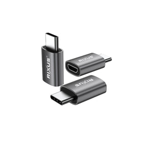 Rixus RXOTG04 Adaptateur USB-C vers Micro OTG Gris Espace (2-Pack)