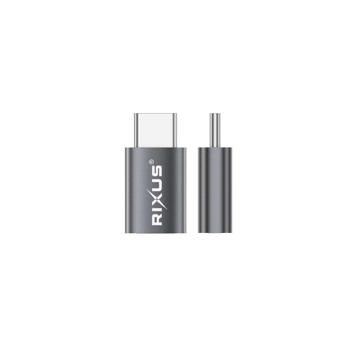 Rixus RXOTG04 Adaptateur USB-C vers Micro OTG Gris Espace (2-Pack)