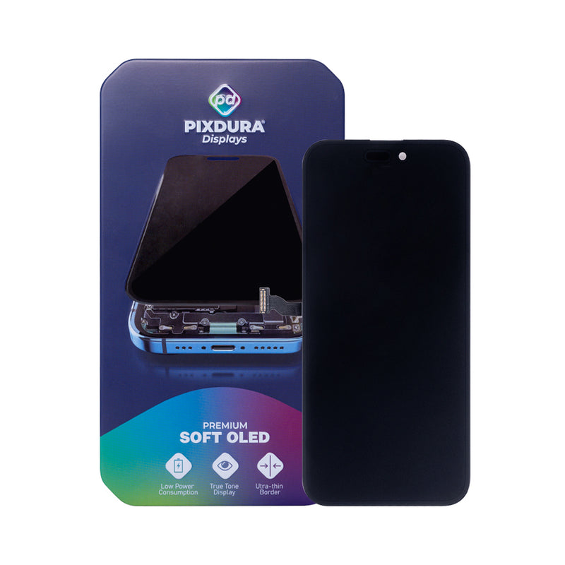 PIXDURA For Apple 14 Pro Max Écran et numériseur Soft-OLED (IC amovible) (120 Hz)