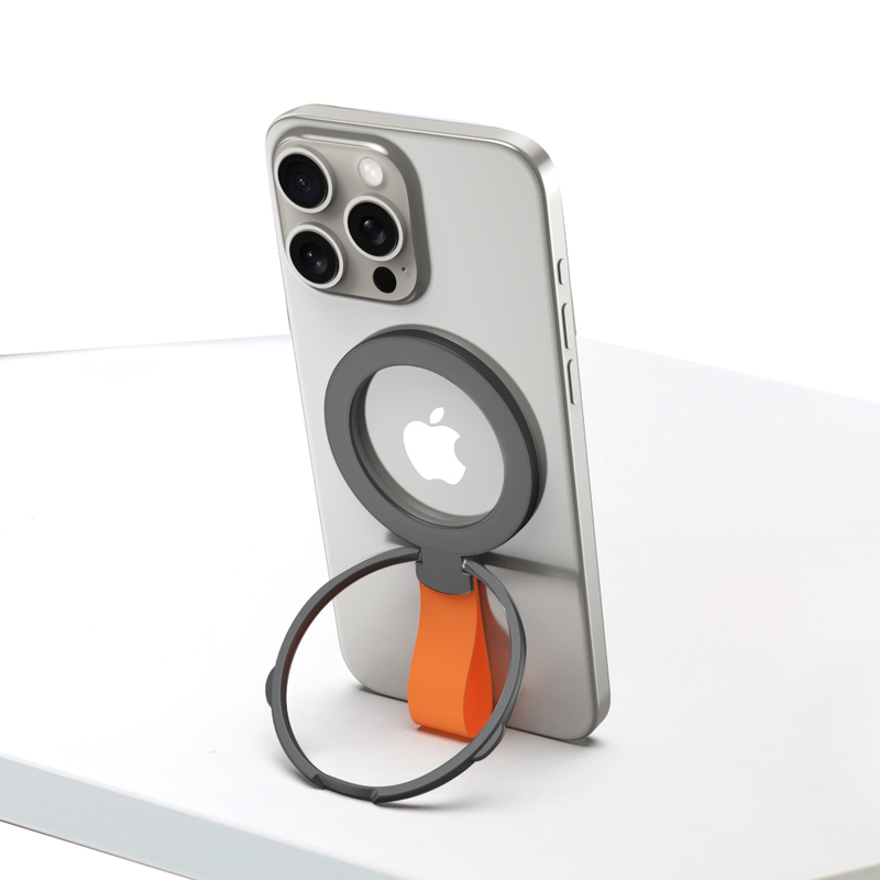 Rixus RXPH20BO Mobile Phone Holder With MagSafe Compatible Black And Orange