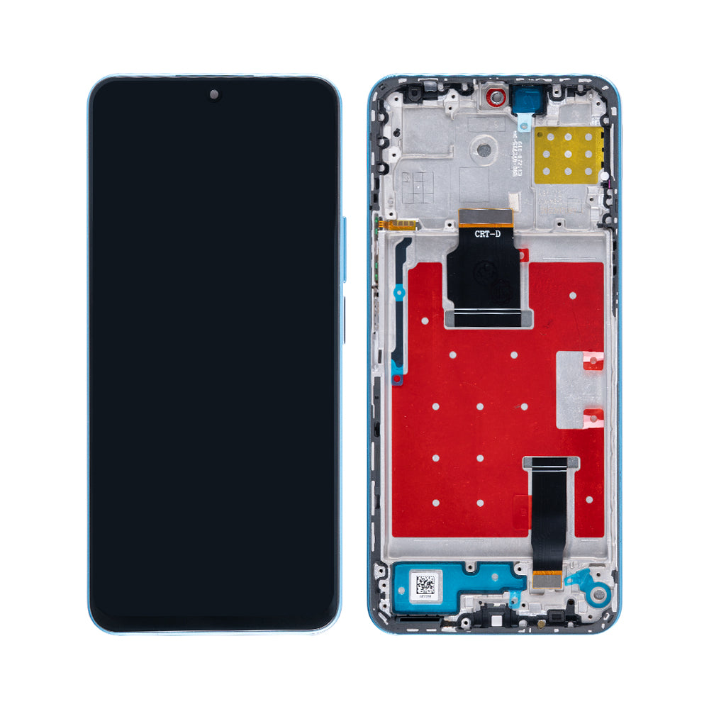 Honor X8a, 90 Lite Ecran et numériseur avec cadre Cyan Lake OEM
