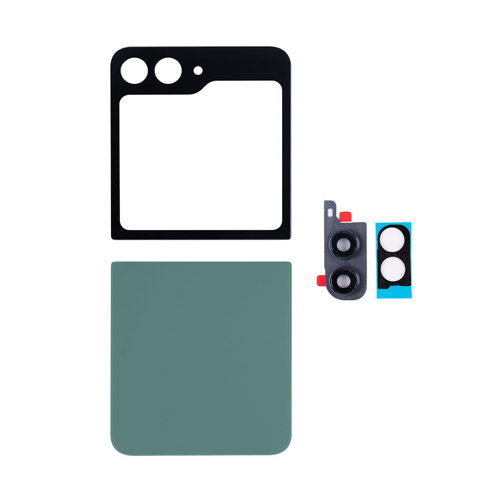 Ensemble de coques arrière Samsung Galaxy Z Flip5 F731B avec lentille menthe OEM