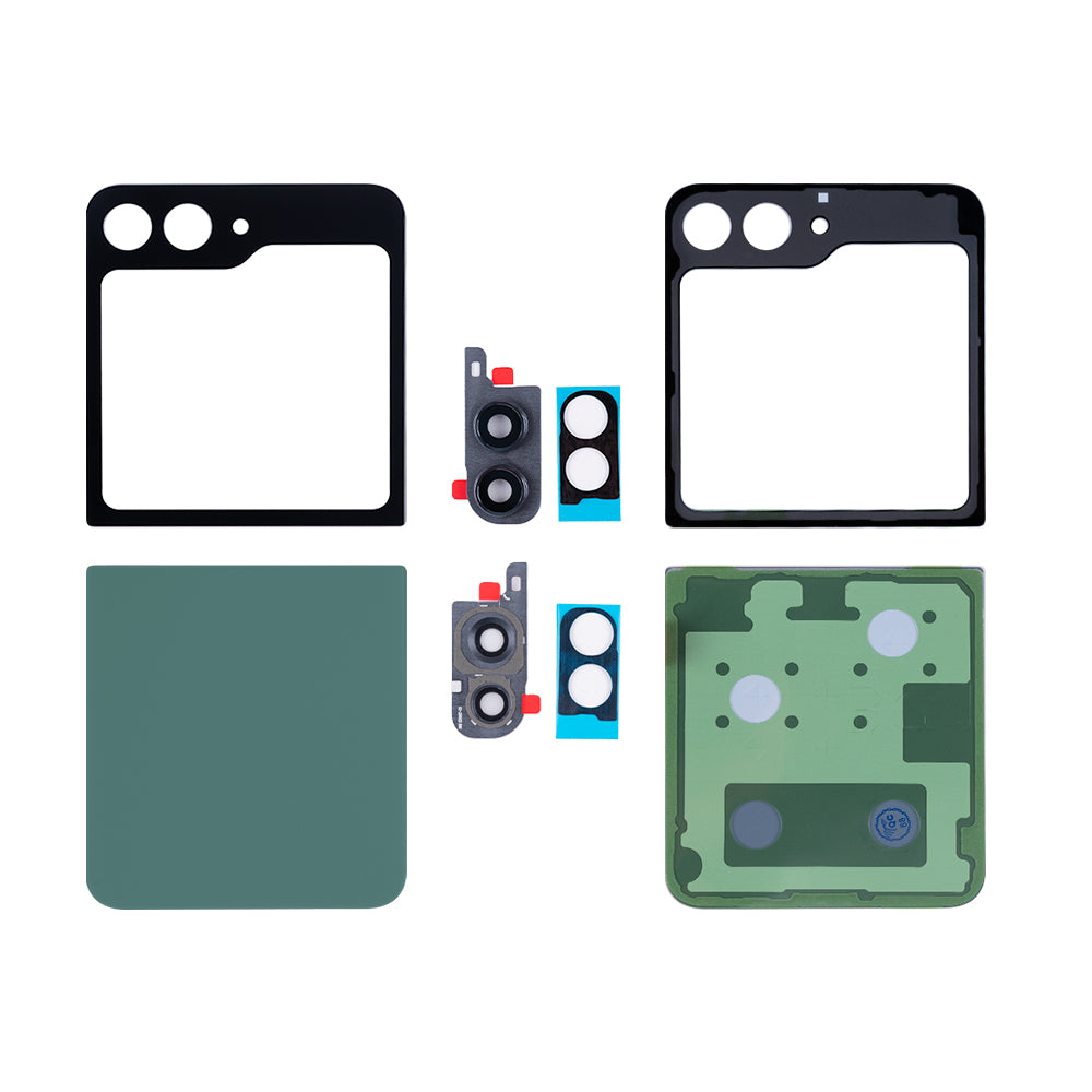 Ensemble de coques arrière Samsung Galaxy Z Flip5 F731B avec lentille menthe OEM