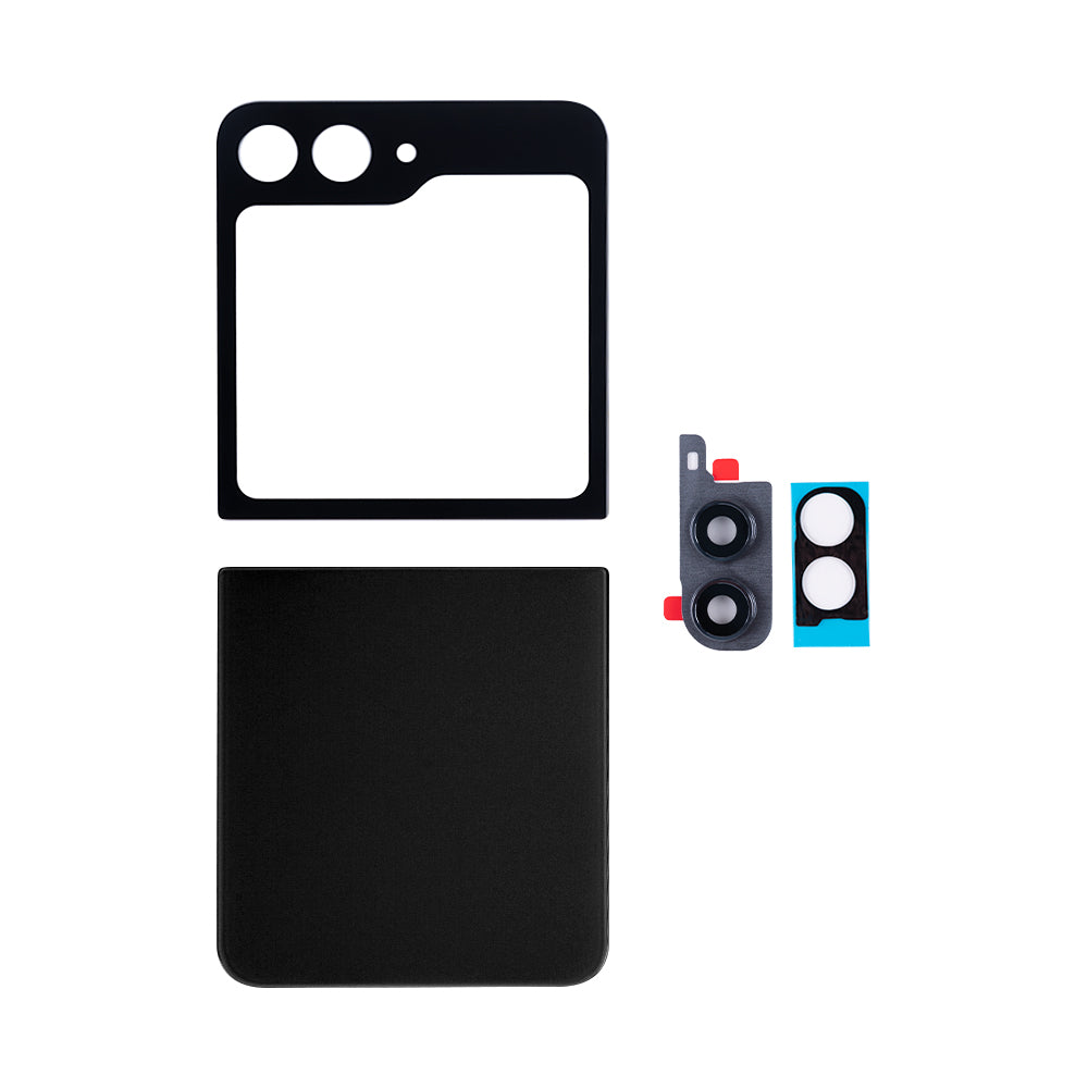Ensemble de coques arrière Samsung Galaxy Z Flip5 F731B avec lentille graphite OEM