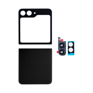 Ensemble de coques arrière Samsung Galaxy Z Flip5 F731B avec lentille graphite OEM