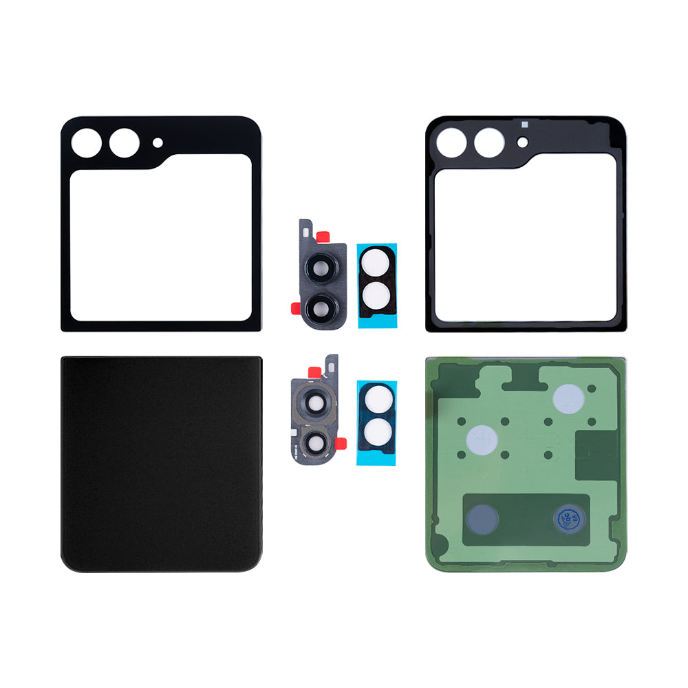 Ensemble de coques arrière Samsung Galaxy Z Flip5 F731B avec lentille graphite OEM