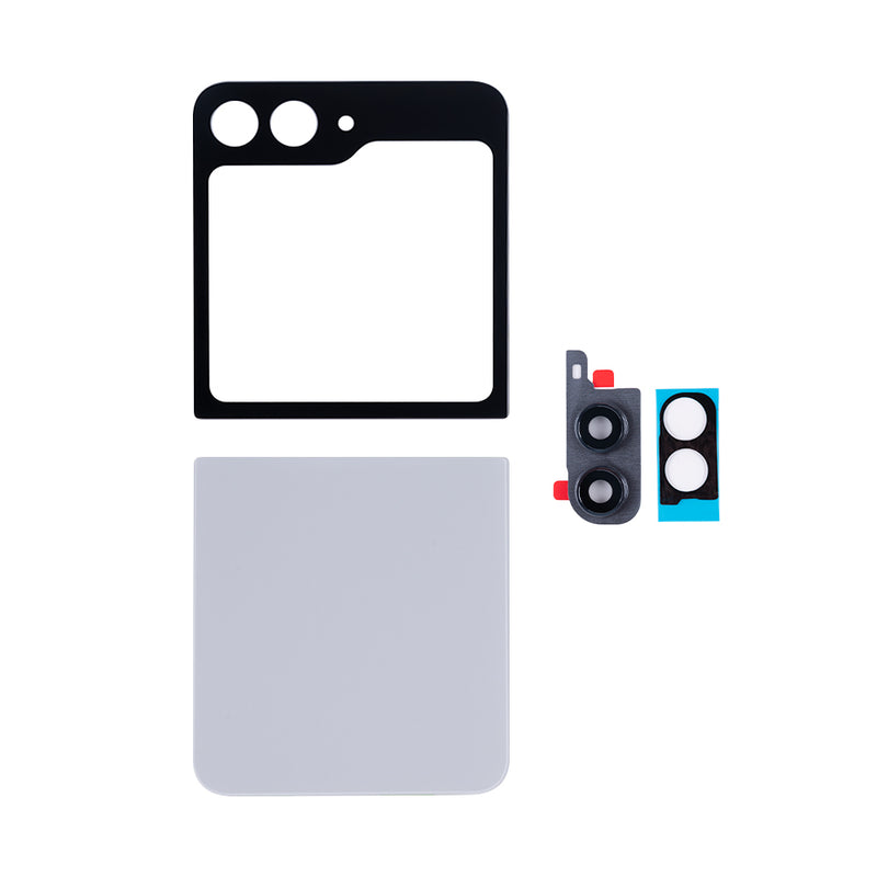 Ensemble de coques arrière Samsung Galaxy Z Flip5 F731B avec lentille grise OEM